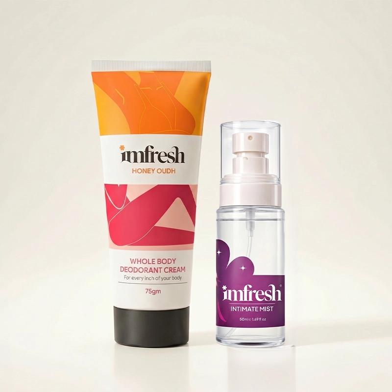 imfresh Honey Oudh Cream and Intimate Mist 50ML Combo